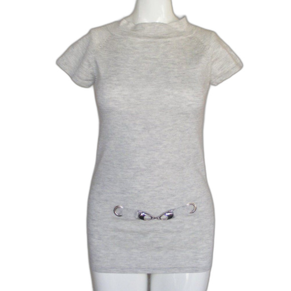WILLI SMITH Tunic/Top, S, Gray, Short sleeves, Accent Hardware, Long body - Picture 9 of 13